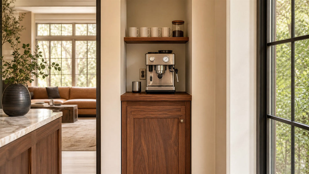How to Build a Coffee Bar on a 24-Inch-Wide Wall