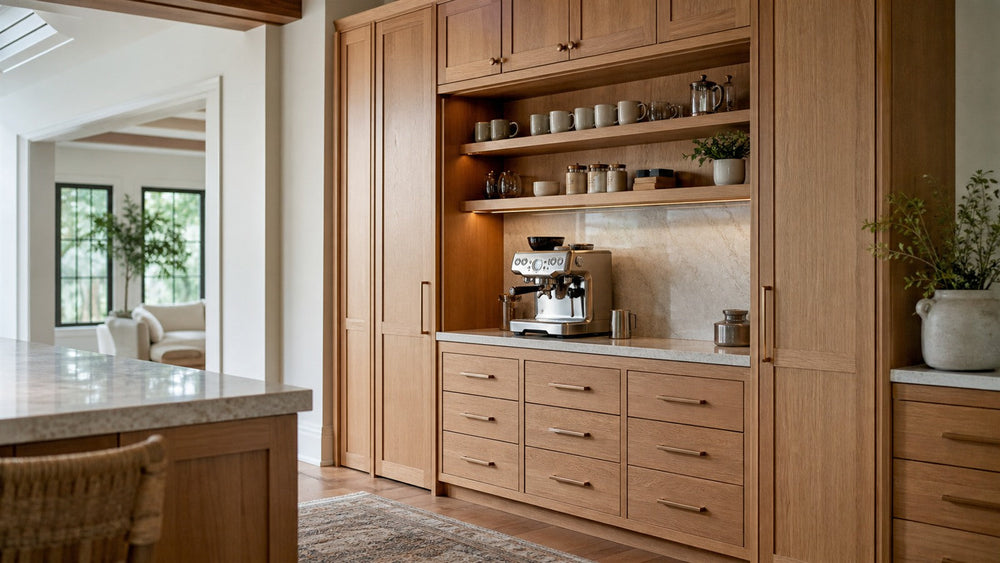 Built-In Coffee Bar Ideas: Planning Storage, Outlets and Clearance