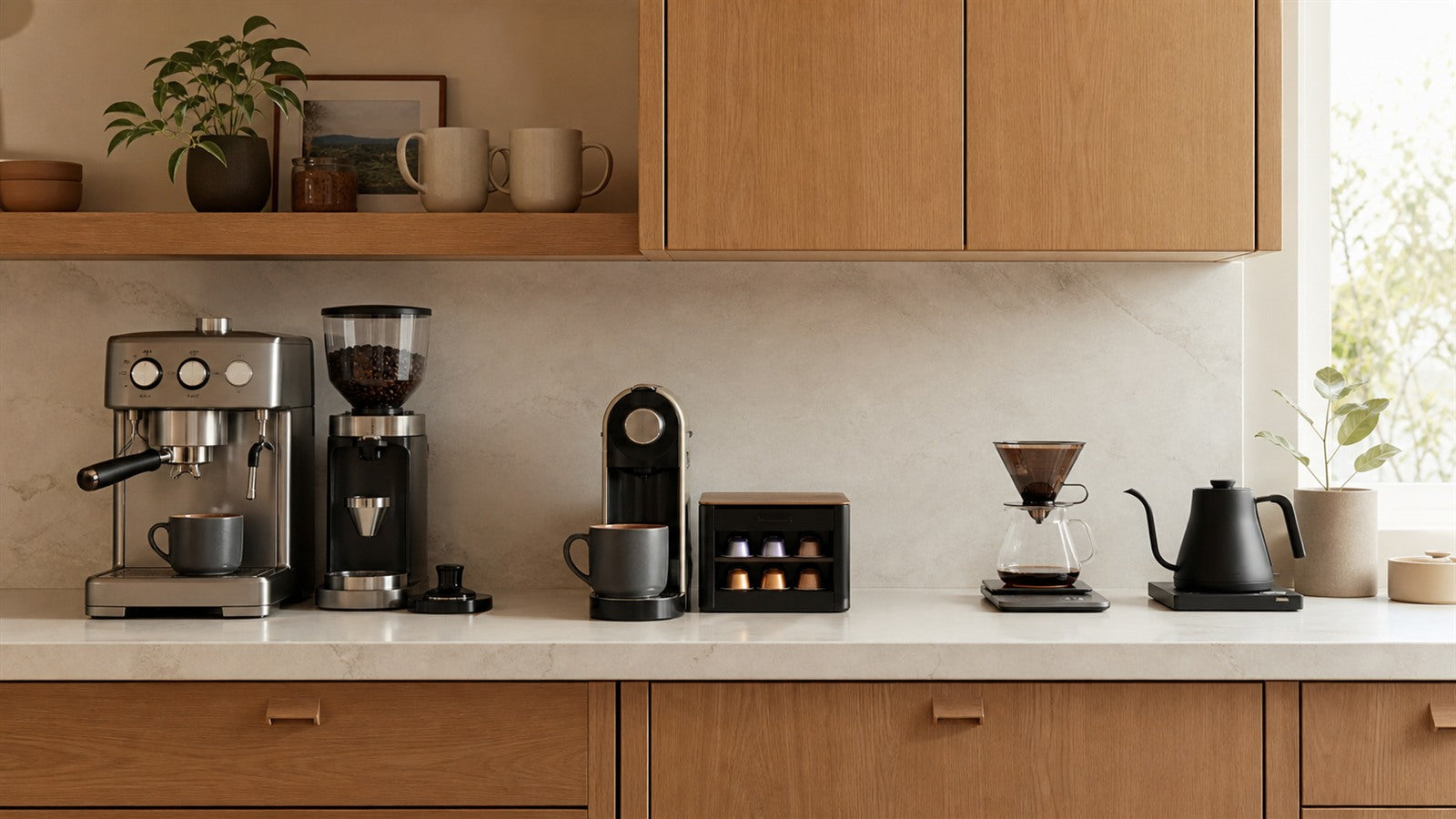 Countertop Coffee Station Ideas for a More Organized Kitchen