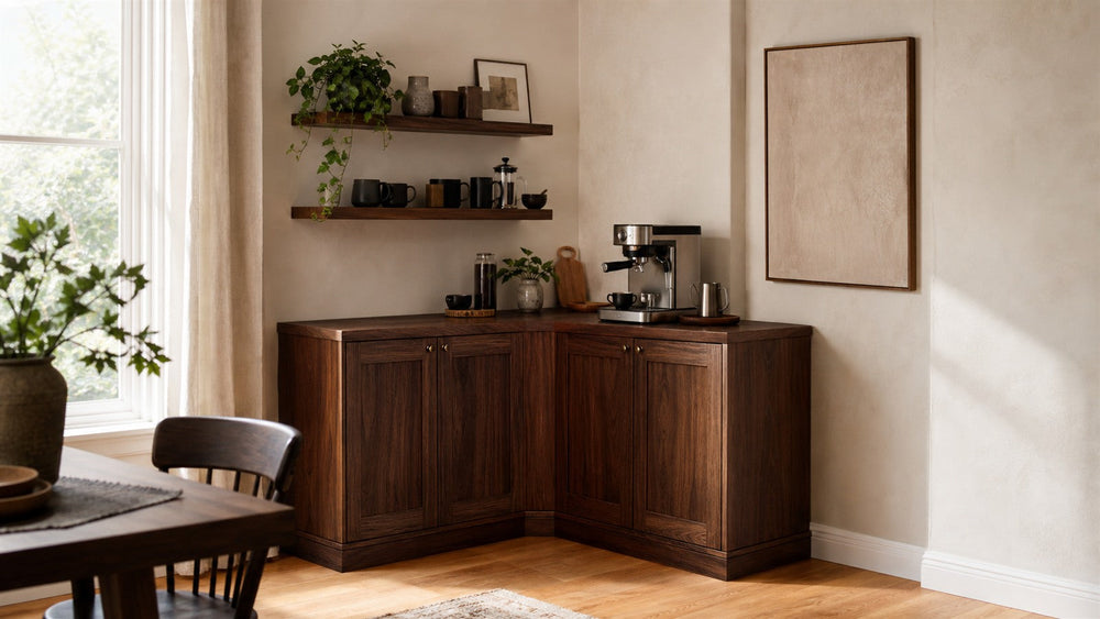 How to Turn an Empty Corner Into a Coffee Station