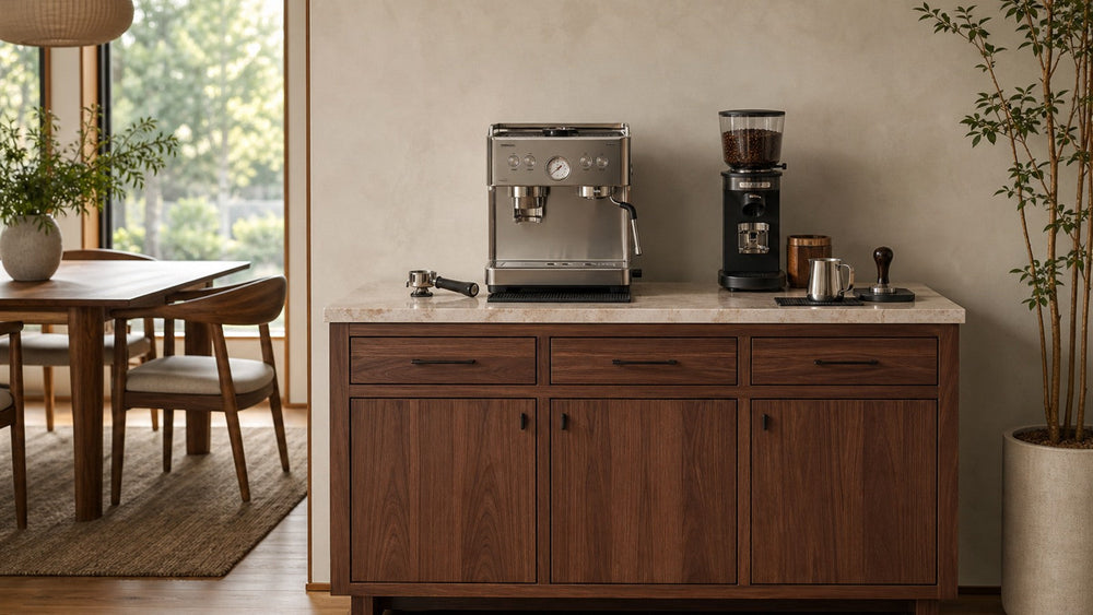 How to Choose a Coffee Bar Cabinet for an Espresso Machine
