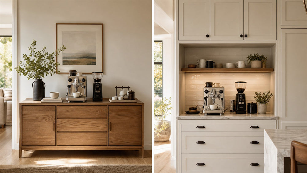 Freestanding vs. Built-In Coffee Bars: Cost, Flexibility and Storage