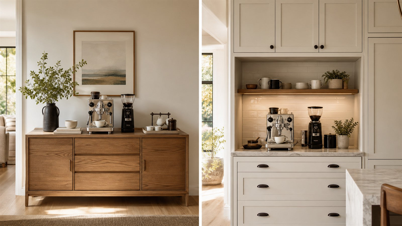 Freestanding vs. Built-In Coffee Bars: Cost, Flexibility and Storage