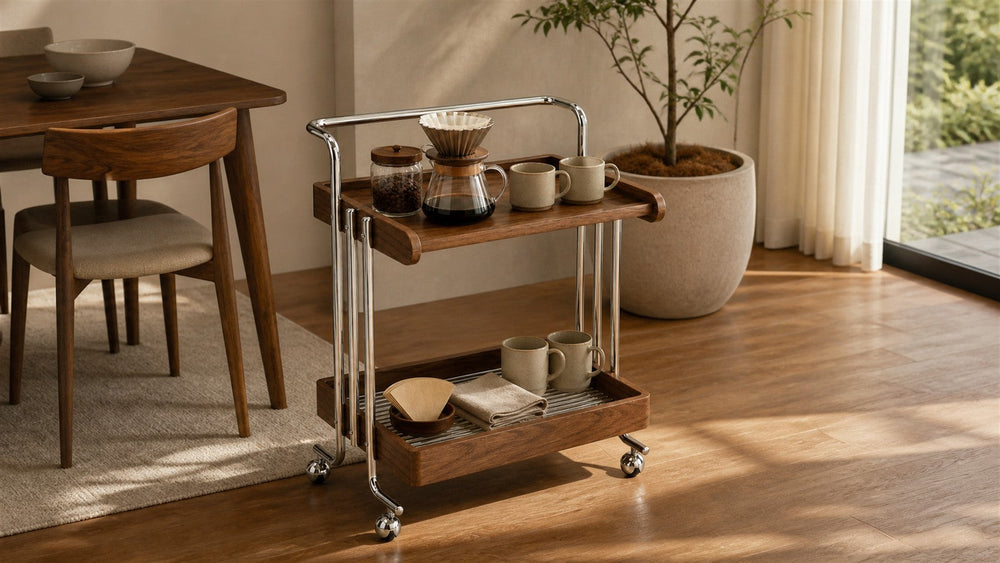 Ribbed Glass Coffee Bar Cart Guide: Build a Mobile Two-Tier Station