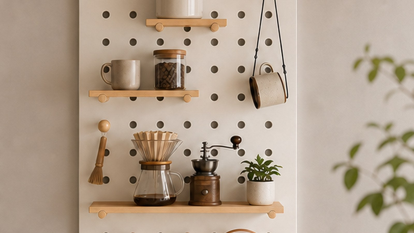 White Coffee Pegboard Ideas: Build a Bright Coffee Wall Without Visual Clutter