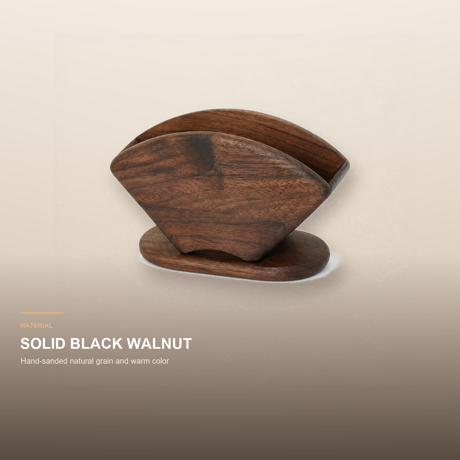 Natural solid black walnut grain detail