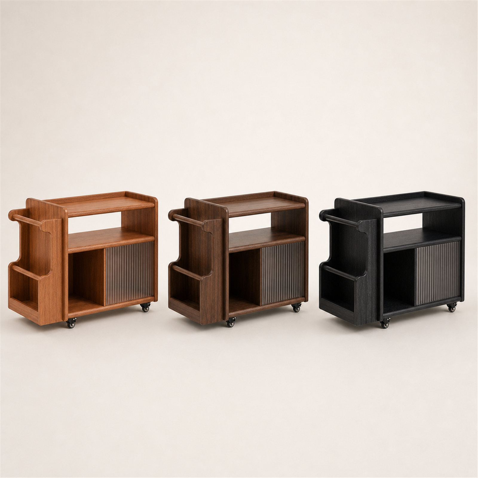 Cherry wood walnut and vintage black finish options