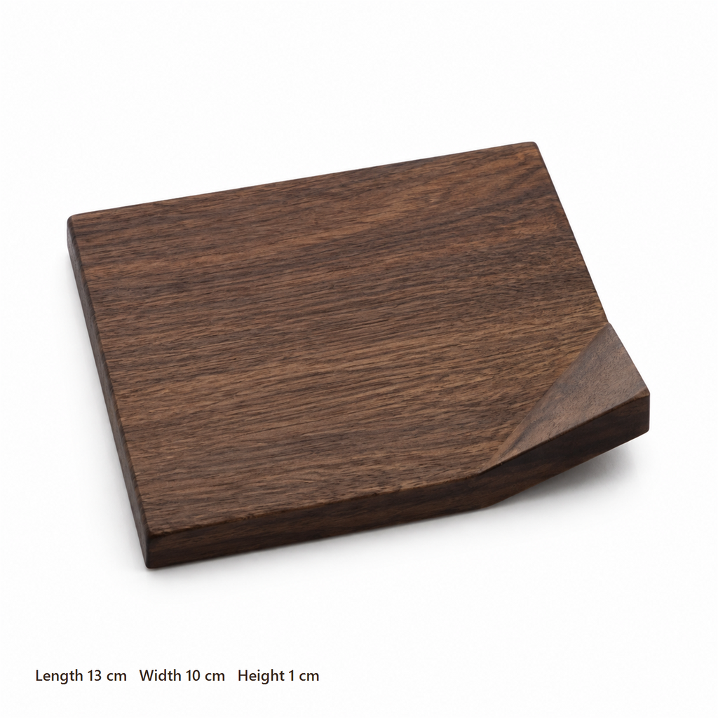 Solid walnut serving board dimensions 13 by 10 by 1 cm