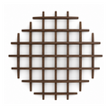 120 × 120 cm Dark Burnt large-grid solid paulownia wall coffee display shelf on pure white