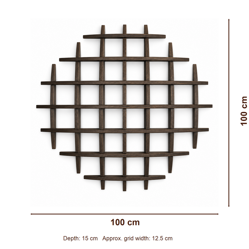 100 × 100 cm multi-grid solid paulownia wall coffee display shelf dimensions