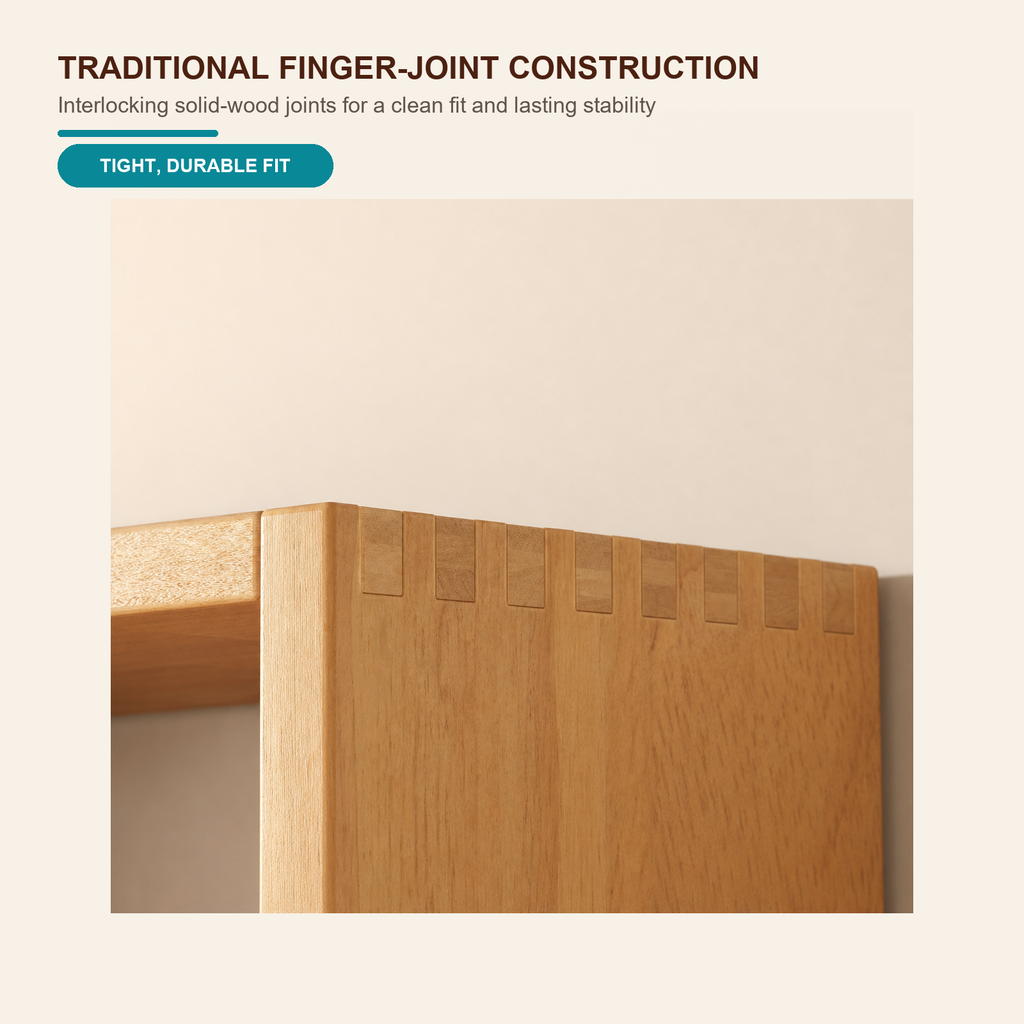 Adjustable Solid Rubberwood Countertop & Wall Coffee Organizer