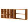 Cherry wood multifunction wall-mounted coffee mug shelf isolated on white