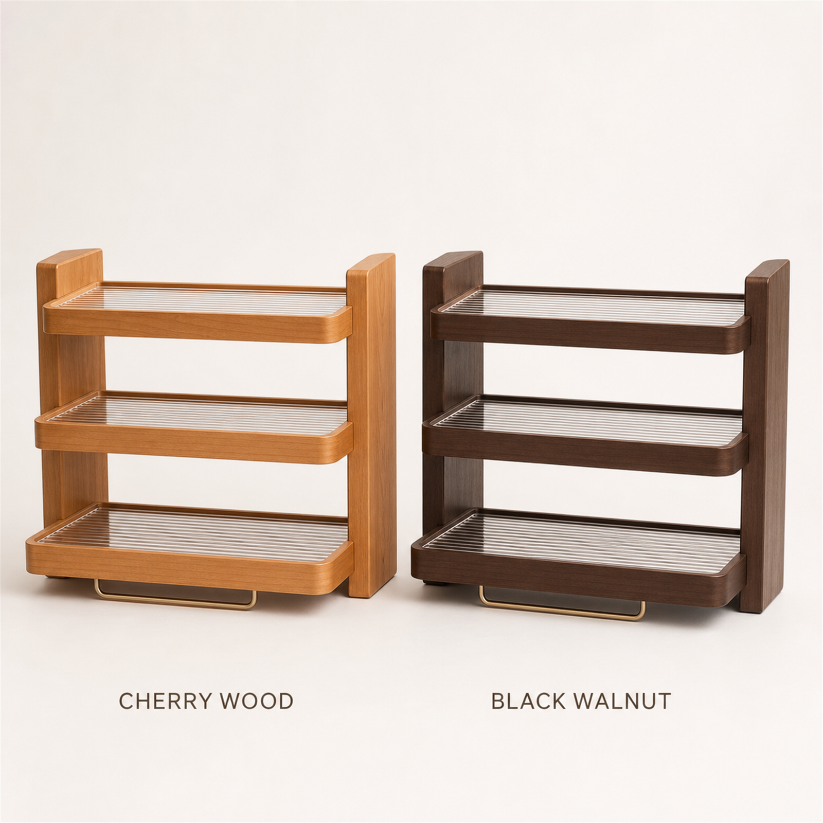 Cherry wood and black walnut finish options