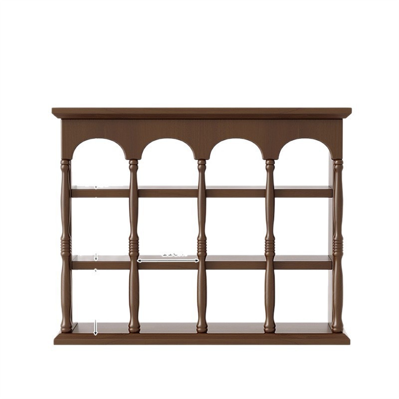 Solid Wood Wall-Mounted Coffee Bar Organizer Shelf