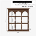 Solid Wood Wall-Mounted Coffee Bar Organizer Shelf