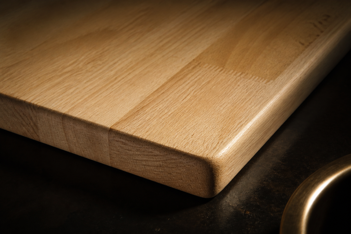 Solid rubberwood surface