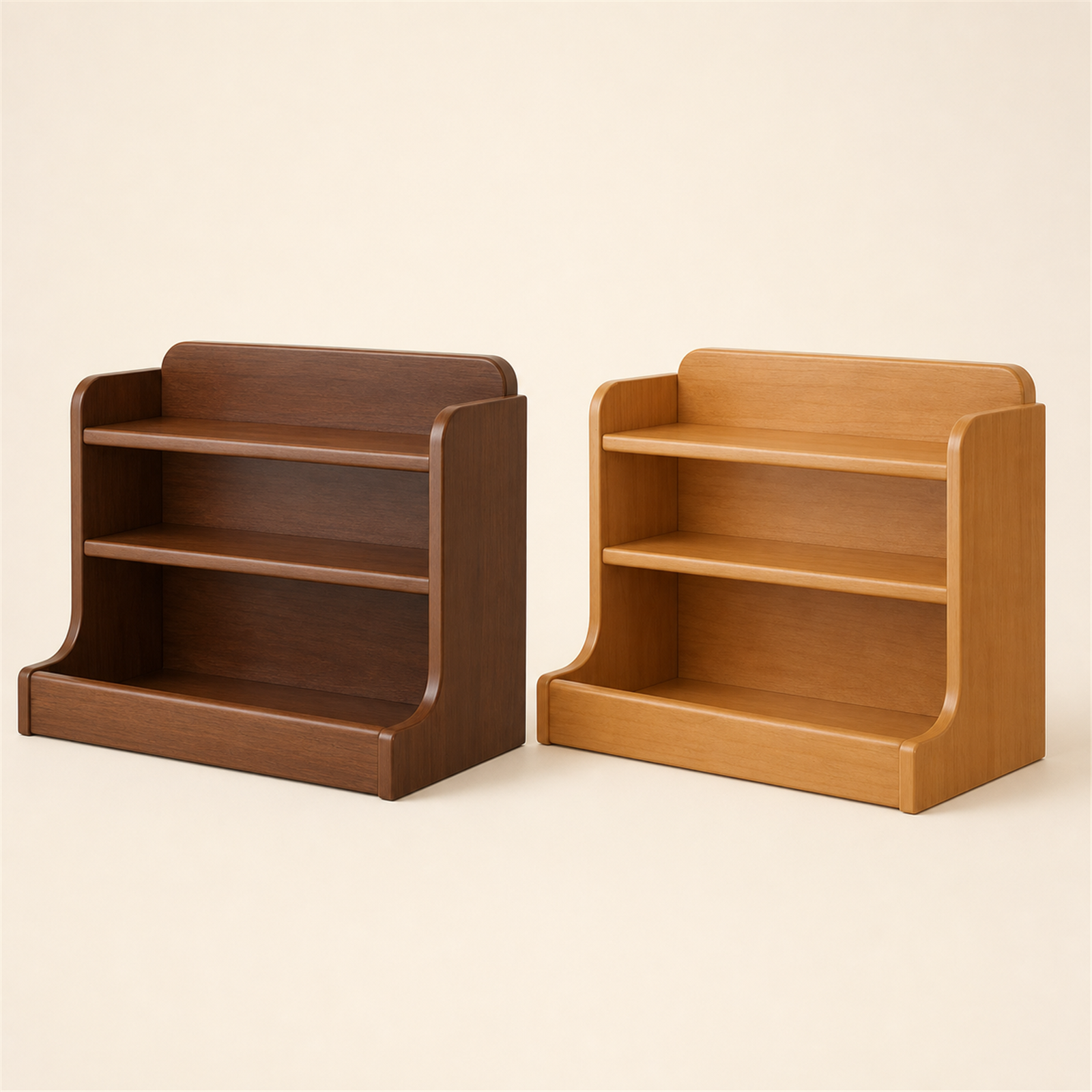 Dark walnut and cherry wood finish options